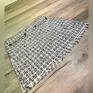 H&M Tweet Fringe Mini Skirt Size 8